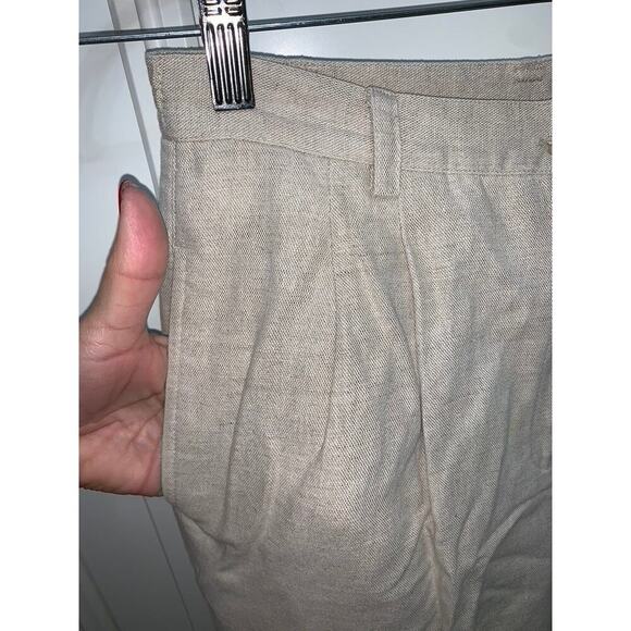 Liz Claiborne Women's Beige Linen Blend Dress Pants Size 10 Straight Leg Casual - Picture 2 of 11